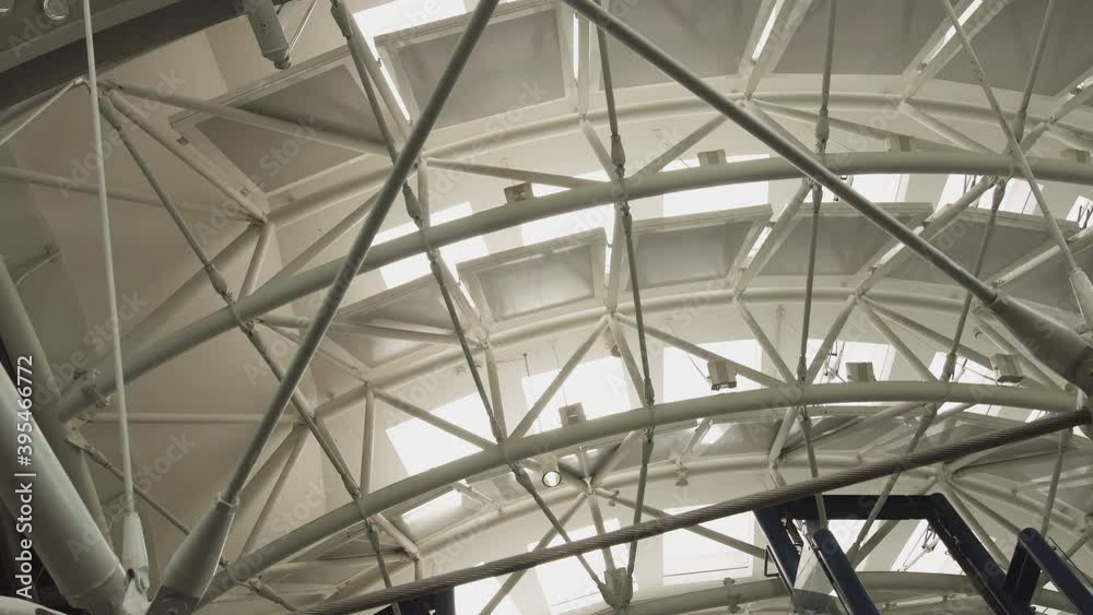 Modern architecture detail glass ceiling in the office building roof company architecture modern corporate department building business window interior industrial construction structure Modern architecture detail glass ceiling in the office building roof company architecture modern corporate department building business window interior industrial construction structure