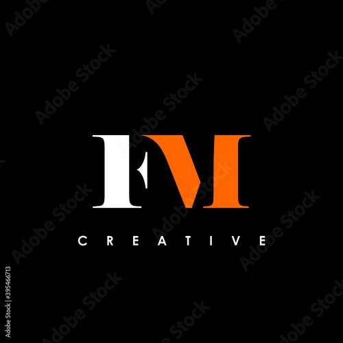 FM Letter Initial Logo Design Template Vector Illustration