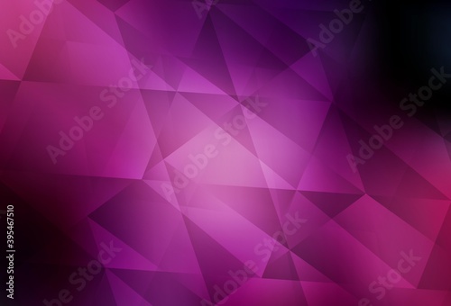 Dark Purple, Pink vector shining triangular layout.