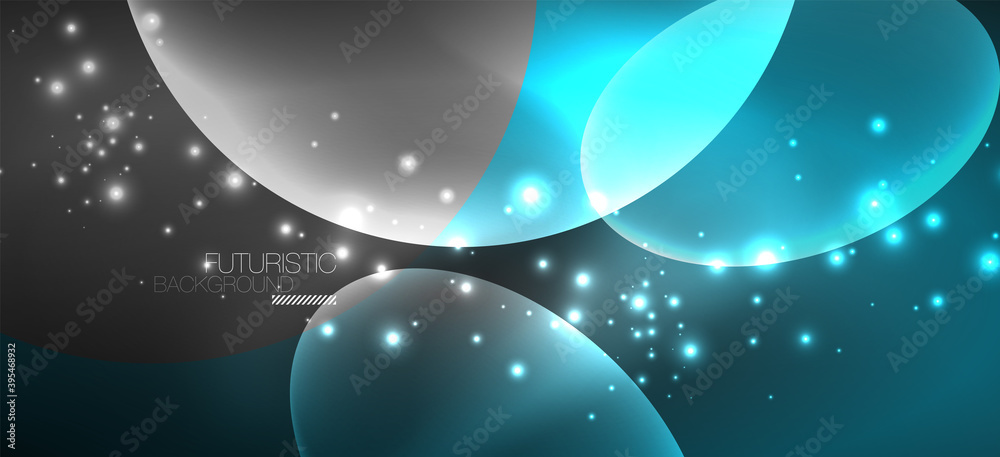 Neon ellipses abstract backgrounds. Shiny bright round shapes glowing in the dark. Vector futuristic illustrations for covers, banners, flyers and posters and other Neon ellipses abstract backgrounds. Shiny bright round shapes glowing in the dark. Vector futuristic illustrations for covers, banners, flyers and posters and other