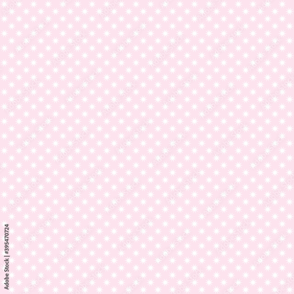 Pattern of white stars on pink background, vector illustration Pattern of white stars on pink background, vector illustration