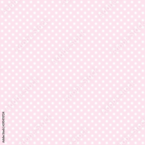 Pattern of white stars on pink background, vector illustration