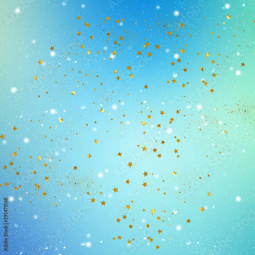 winter holiday sparkling background with positive and motivated elements of joy and happiness on background with gold and other festive colors for Christmas and New Year