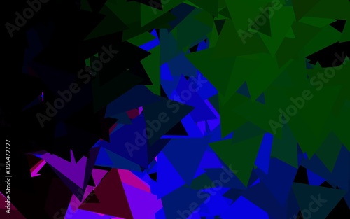 Dark Multicolor vector layout with lines, triangles.