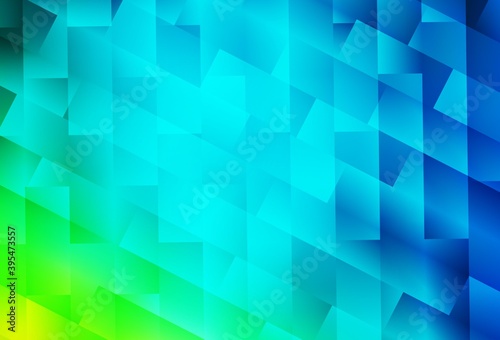 Light Blue  Green vector background with rectangles.