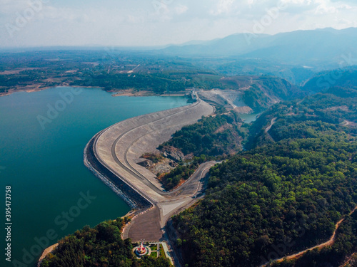 Aerial view of "Thuy dien Ialy" or Yaly hydroelectric , Gia Lai, Vietnam