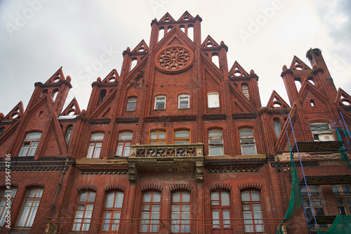 Gusev, Kaliningrad Region, Russia - May 2, 2020: Historical buildings of the city of Gusev. photo