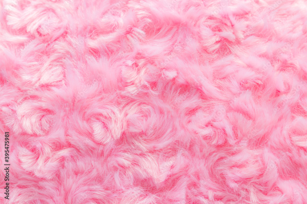 Pink luxury wool natural fluffy fur wool skin texture close-up Pink luxury wool natural fluffy fur wool skin texture close-up