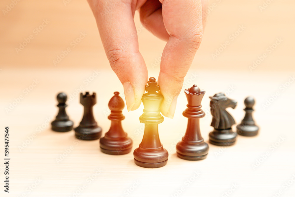 Chess board game business planning concept Chess board game business planning concept