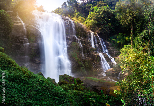 Wachirathan waterfall beautiful at Doi Inthanon national park  Chiang Mai  Thailand