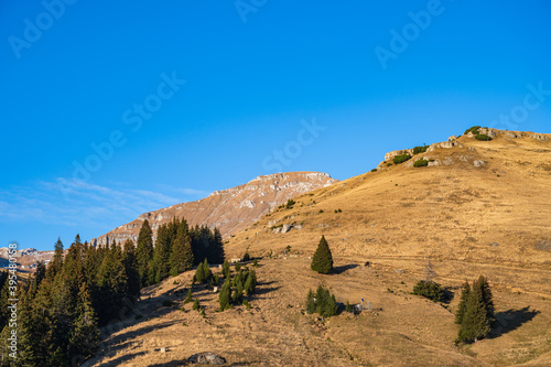 Obraz na płótnie landscape with mountains and sky w salonie
