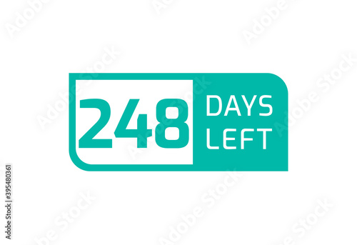 248 Days Left banner on white background, 248 Days Left to Go