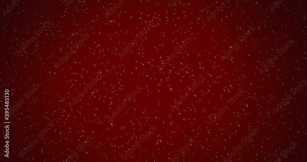 Animation of winter scenery with snow falling on red background Animation of winter scenery with snow falling on red background