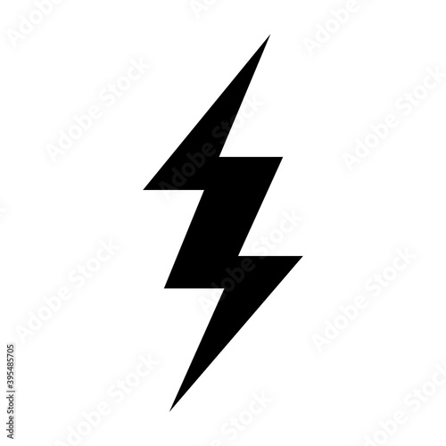 Flash of lightning, thunder bolt or lighting strike flat vector icon for apps and websites