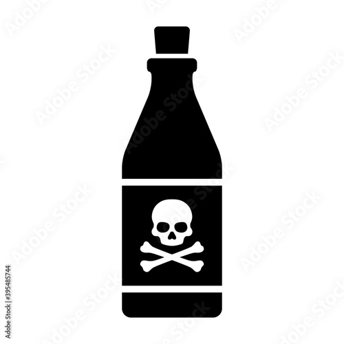 Bottle of poison or deadly chemical vector icon for games and websites