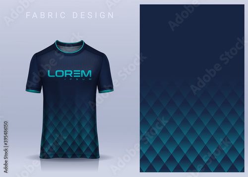 Fabric textile for Sport t-shirt ,Soccer jersey mockup for football club. uniform front view.