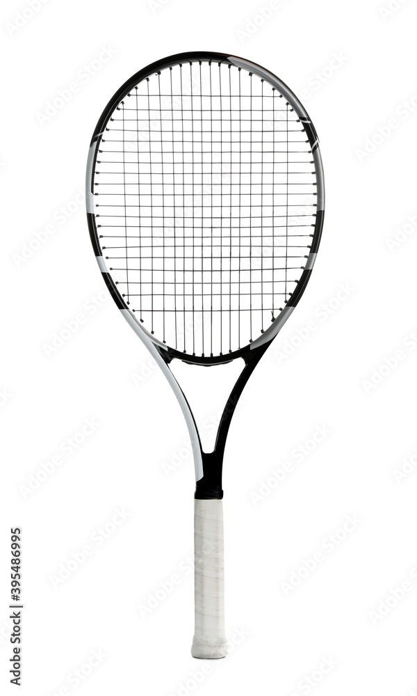 Tennis racket isolated on white. Sports equipment Tennis racket isolated on white. Sports equipment