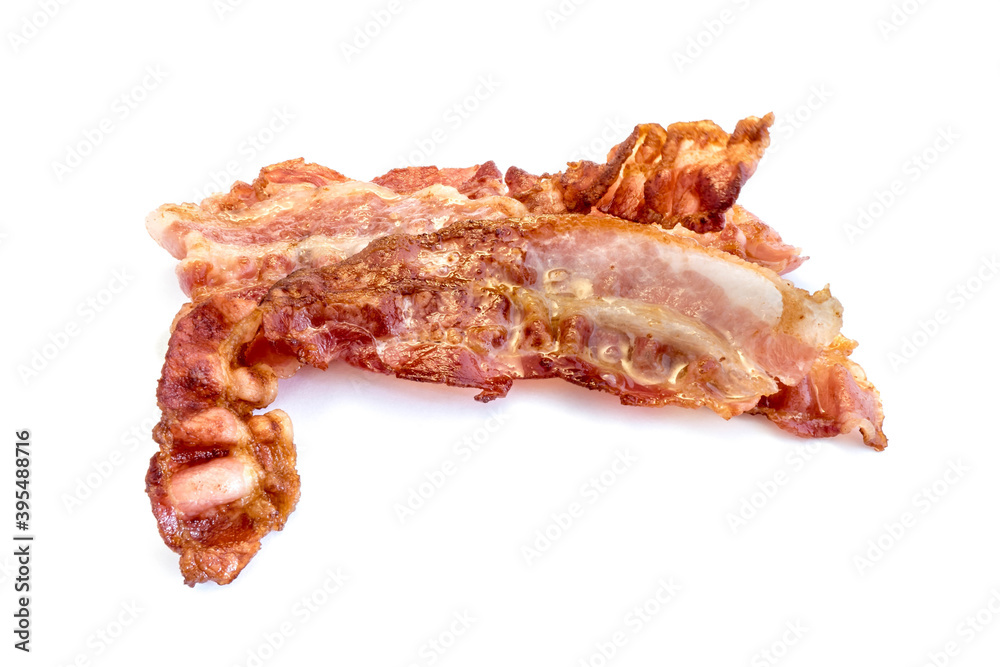 Bacon isolated on white background