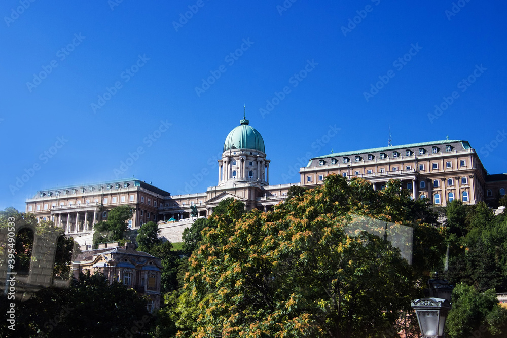 Buda Castle or Royal Palace in Budapest, capital of Hungary. It is the historical castle and palace complex of the Hungarian kings in Budapest, and was first completed in 1265
