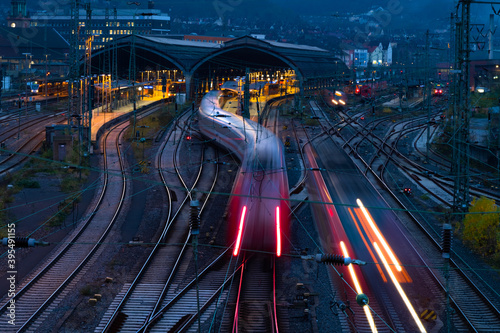 Foto Hauptbahnhof Eisenbahn Hagen Westfalen Deutschland Station Zug Züge Gleise Schie