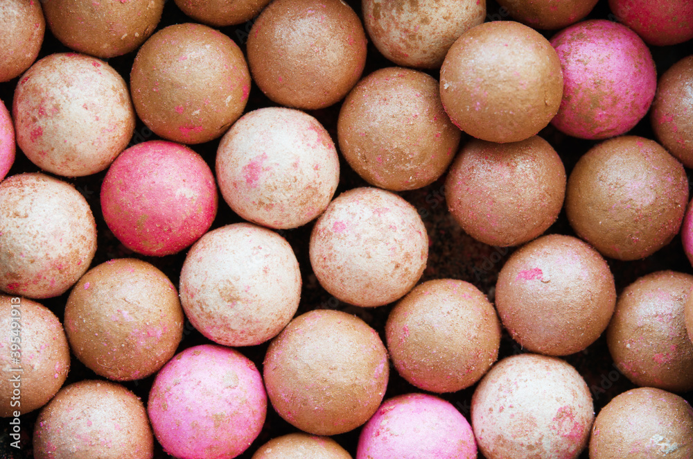 Close-up of powder balls background. - Image Close-up of powder balls background. - Image