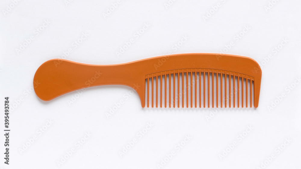 Top view of hair comb isolated on white background. Top view of hair comb isolated on white background.