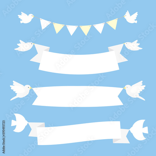 小鳥と白のリボン　セット