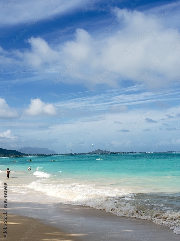 sandy beach in the afternoon in Hawaii