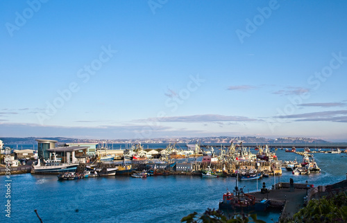 Brixham's fish quay in the late afternoon, Devon, England, UK. © tonymills
