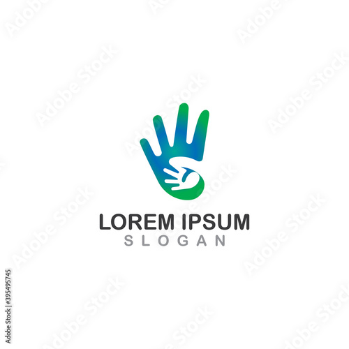 Creative Hand logo vector design template, colorful hand vector illustration design © arif23