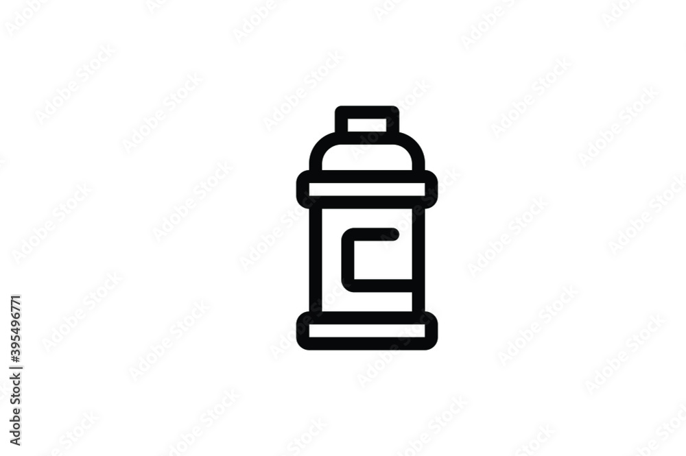 Camping Element Outline Icon - Bottle Camping Element Outline Icon - Bottle