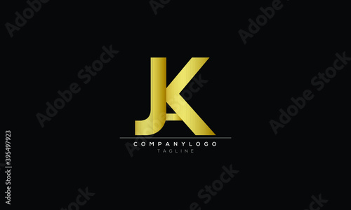 AJK JAK Abstract initial monogram letter alphabet logo design