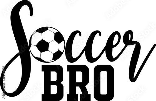 Soccer bro on the white background. Vector illustration