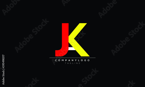 AJK JAK Abstract initial monogram letter alphabet logo design