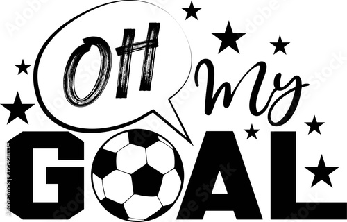 Oh my goal on the white background. Vector illustration