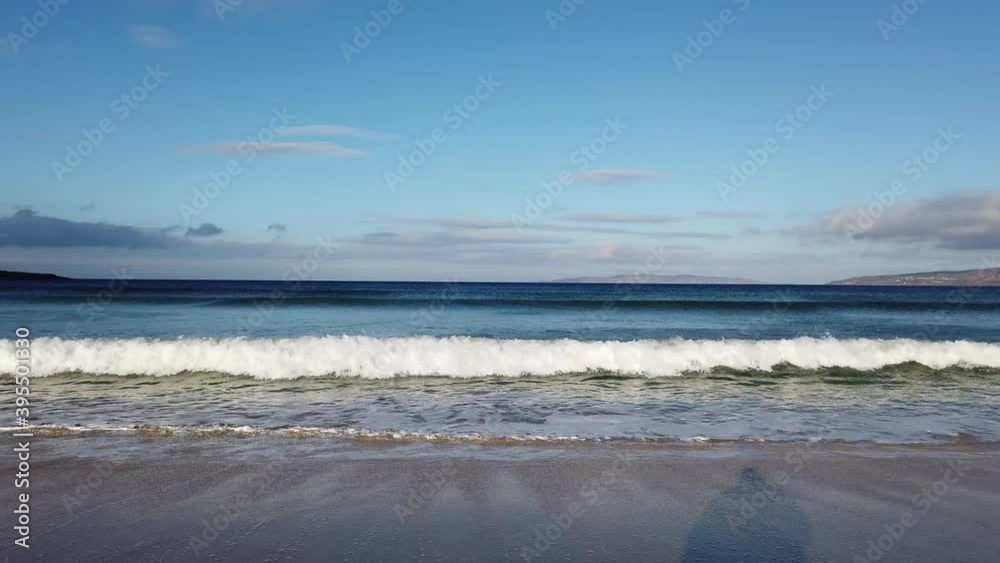 Beautiful waves at Narin Strand in Portnoo, County Donegal - Ireland. Beautiful waves at Narin Strand in Portnoo, County Donegal - Ireland.