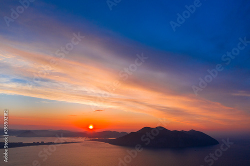 Sunset, Mount Buciero, Marismas de Santoña, Victoria y Joyel Natural Park,Cantabrian Sea.Montaña Oriental Costera, Laredo, Cantabria, Spain, Europe