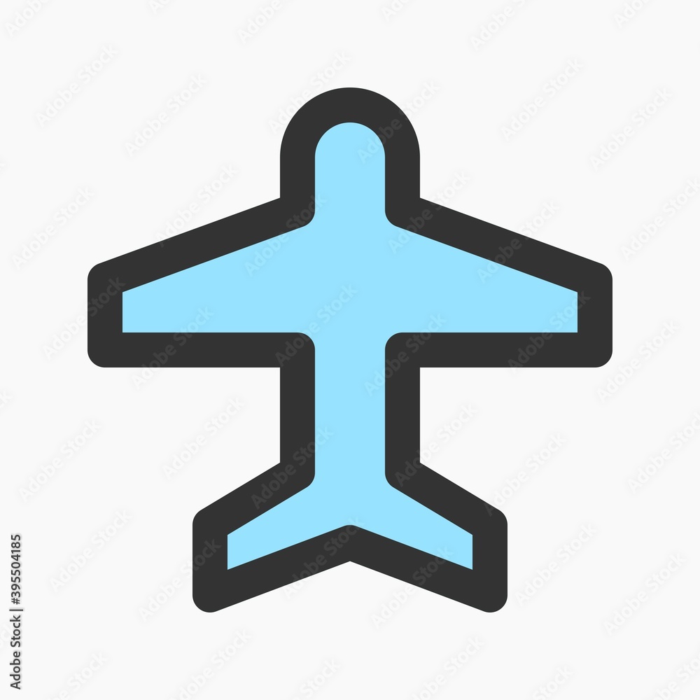 Obraz premium airplane icon vector. flight mode sign for smartphone button interface.