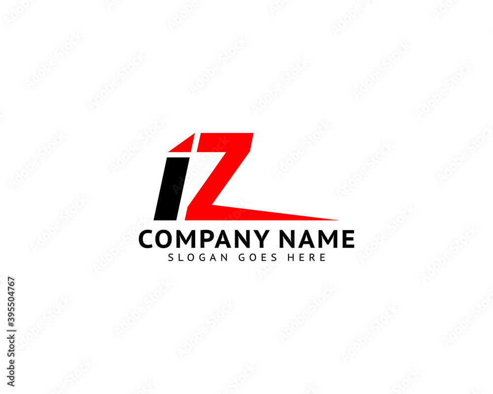Initial Letter IZ Logo Template Design