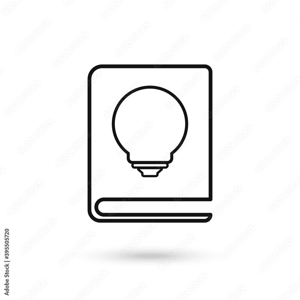 Book with light bulb. Vector graphics. Creative idea, inspiration, innovation, creative thinking, education concepts. Book with light bulb. Vector graphics. Creative idea, inspiration, innovation, creative thinking, education concepts.
