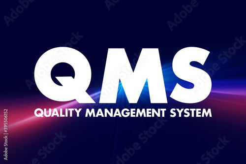 QMS - Quality Management System acronym  business concept background