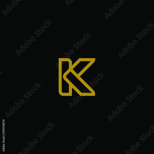 Design a logo or monogram of the letter K for a company initial K lettermark monogram Universal elegant icon. Graphic Alphabet Symbol for Corporate Business Identity. Vector element © edge