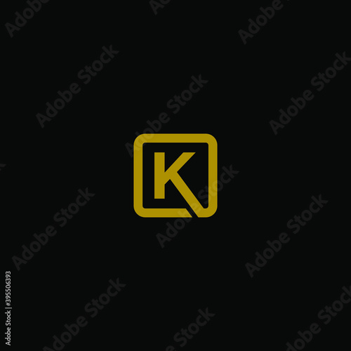 Design a logo or monogram of the letter K for a company initial K lettermark monogram Universal elegant icon. Graphic Alphabet Symbol for Corporate Business Identity. Vector element