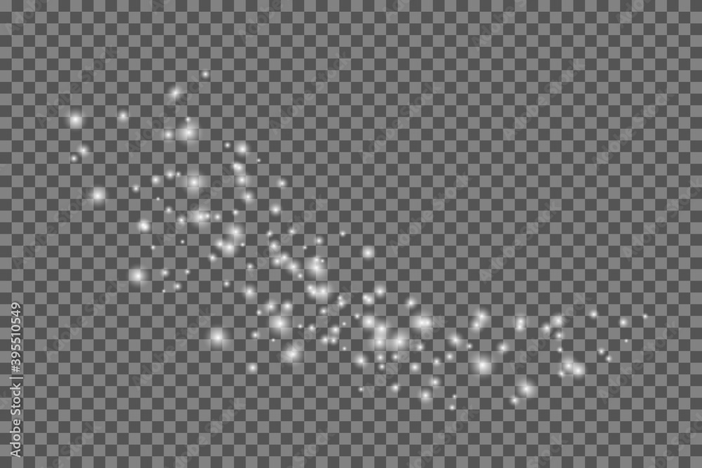 Vector sparkle dust png magical light effect falling star trail. Pixie