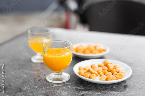 Traditional drink from Madeira - poncha photo