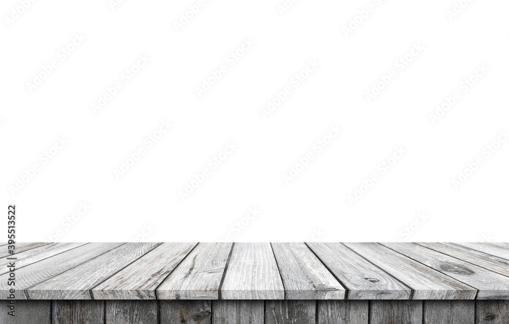 Empty wooden table background isolated on white background Empty wooden table background isolated on white background