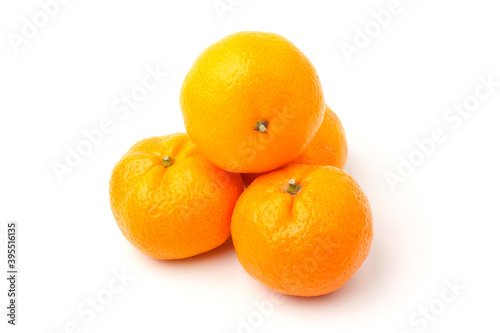 Mandarin-Honey Murcott oranges on white background, Golden orange to celebrate the Chinese festival.