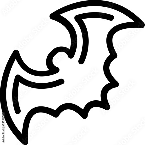 
Halloween Bat Flat Vector Icon
