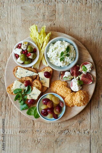 Cheese Platter with Feta Chese Patea and Olives