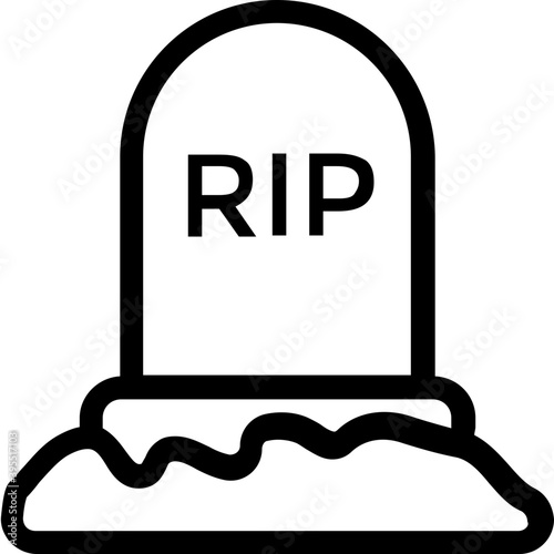 
Gravestone Flat Vector Icon
